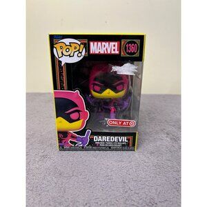 the Funko Pop! Marvel Daredevil #1360 Blacklight vinyl bobblehead figure